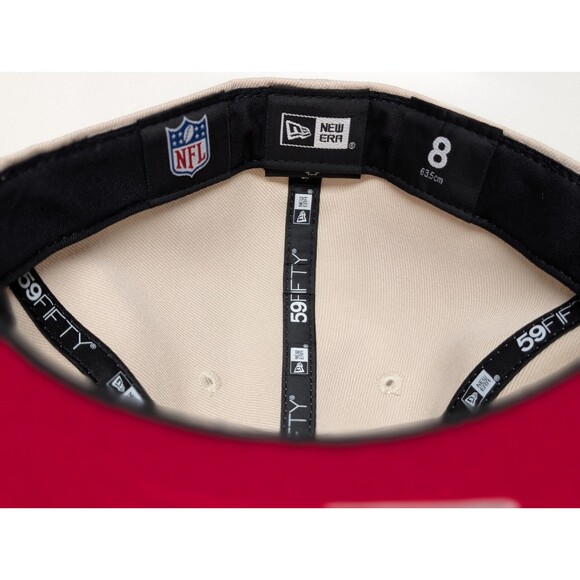 SanFrancisco 49ers New Era Historic Helmet 🔥 59Fifty Stone Scarlet Sz 8 - Picture 5 of 5